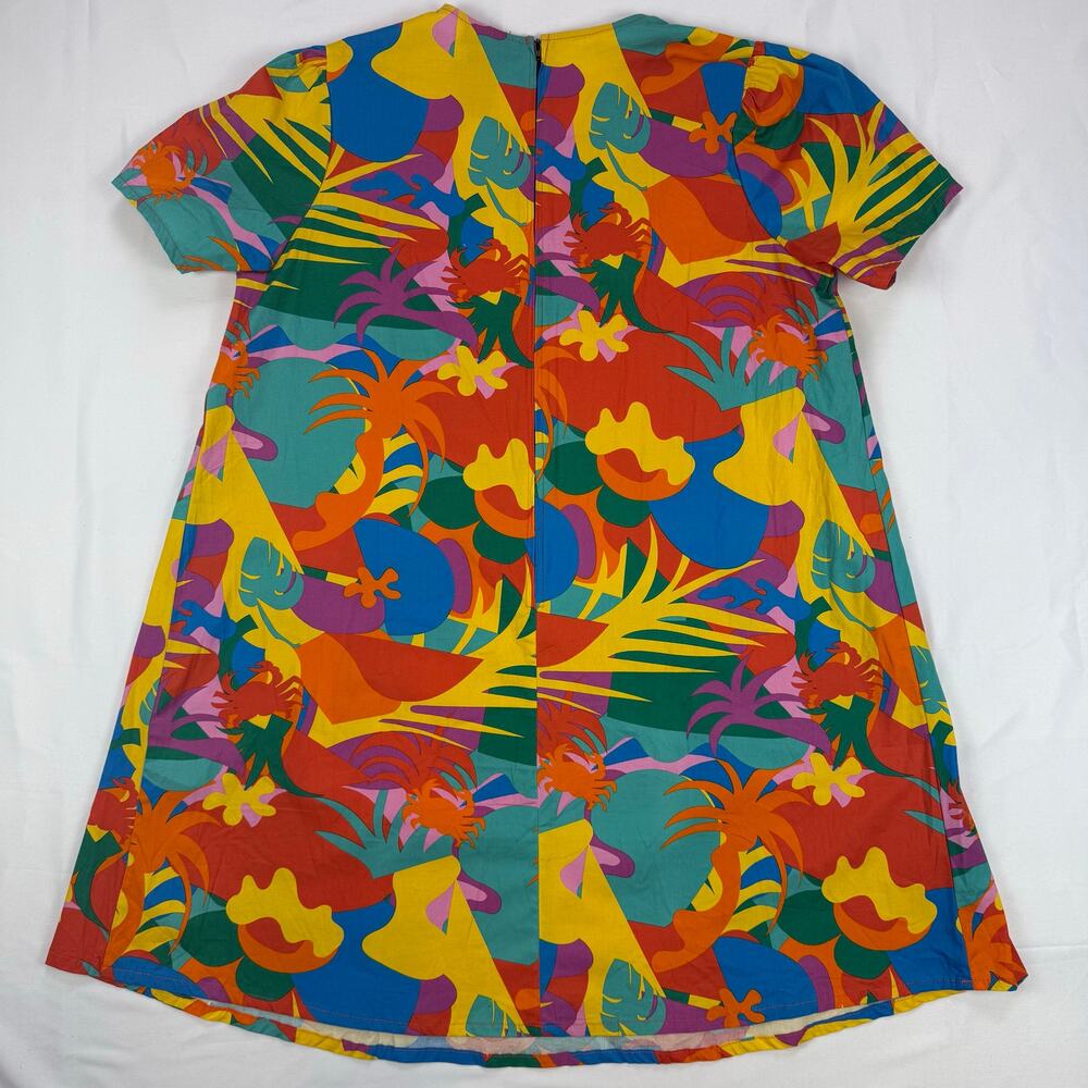 Nooworks Tropico Molly Mini Dress Colorful Abstract Cotton A Line NWT Size 2XL - Picture 2 of 13